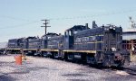 Seaboard Coast Line SW9 #184, NW2 #21, SW9 #170 and GP7 #802 await their next assignment  